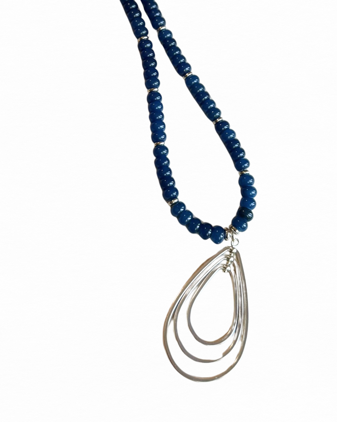 Navy Teardrop Necklace
