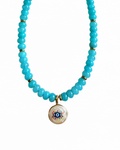 Evil Eye Beaded Charm Necklace
