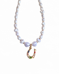 Pearl Horseshoe Necklace