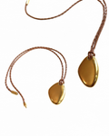 Golden Disc Necklace (Brown)