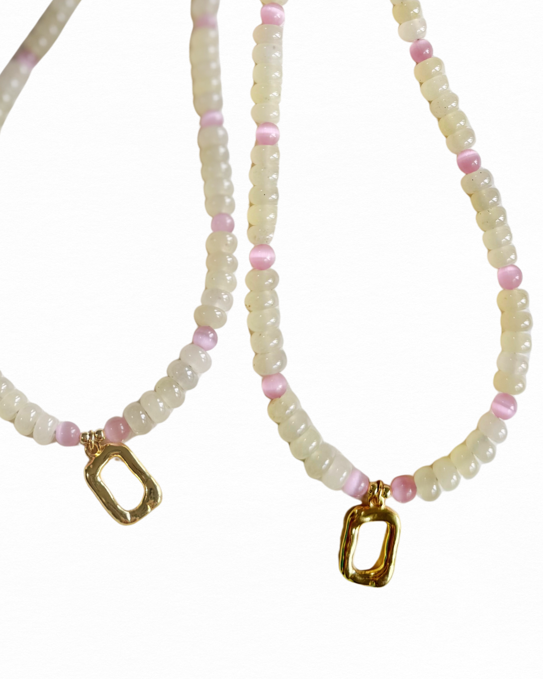 Pink Tiger's Eye Beaded Necklace