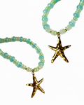 Blue and Green Beaded Starfish Necklace