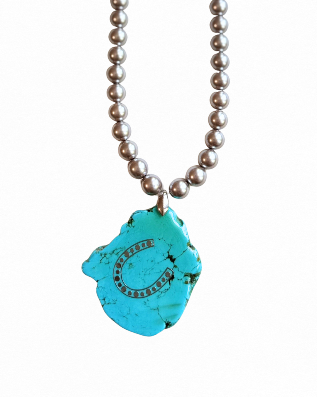 Turquoise Horseshoe Necklace