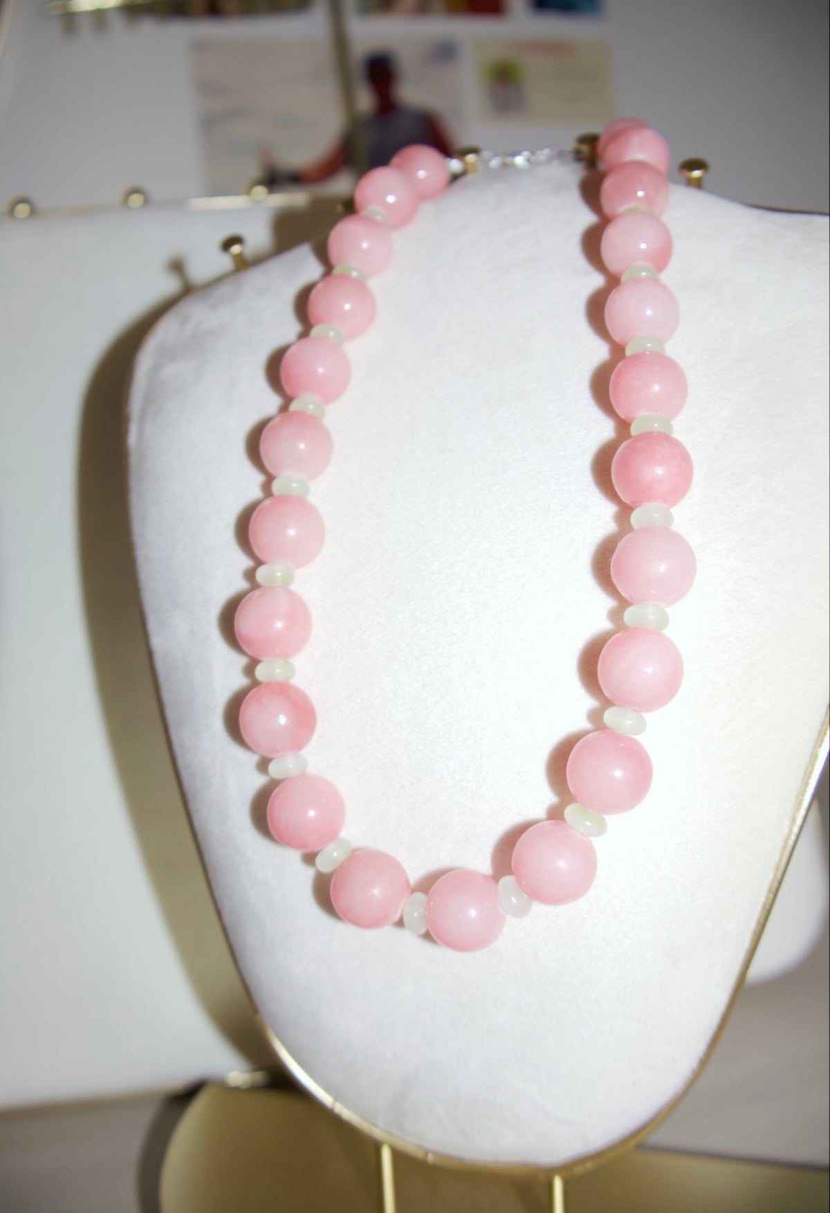 Rose & Green Necklace